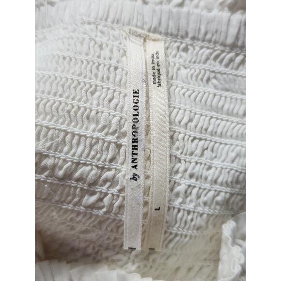 Anthropologie Eyelet Lace Smocked Babydoll Cami Tank Size Large Cottage Core - Picture 6 of 10